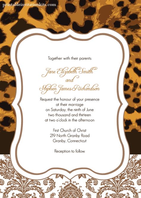 free printable invitations templates|cheetah print invitation template free.